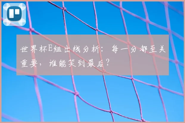 世界杯E组出线分析：每一分都至关重要，谁能笑到最后？