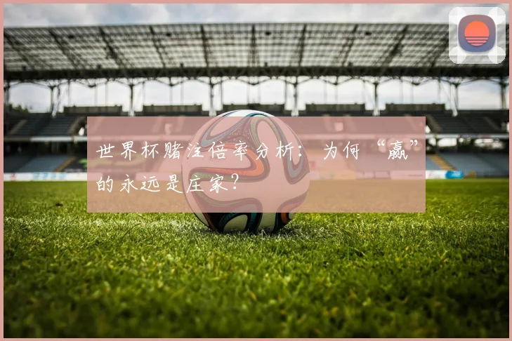 世界杯赌注倍率分析:为何“赢”的永远是庄家?
